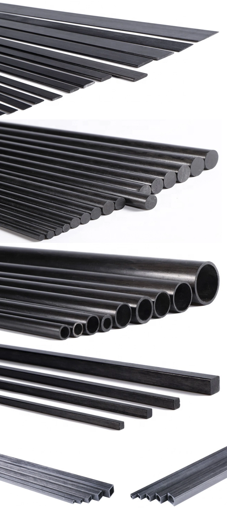 China Factory Small Diameter Pultrusion Carbon Fiber Tube 5mm 6mm 7mm 8mm 9mm 10mm