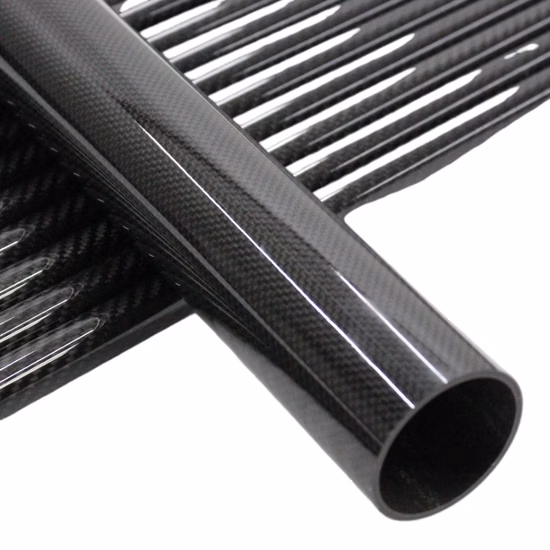 カスタマイズされた 3K カーボンファイバーチューブ、スムーズ/ツイル光沢仕上げ、内径 9mm、外径 12mm、安い工場出荷時の価格
